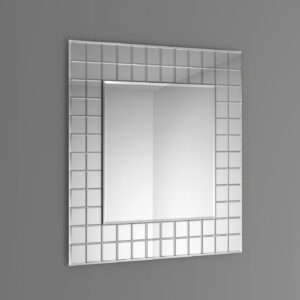 Modern Bathroom Mosaic Square Designer Wall Mirror