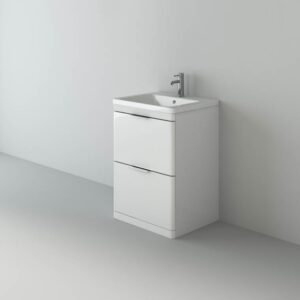 Comet 600 Waterproof Vanity with ceramic Basin- White
