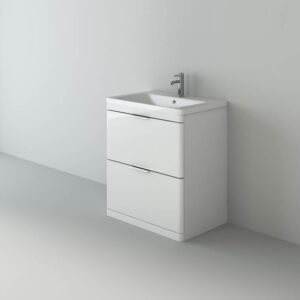 Comet 750 Waterproof Vanity with ceramic Basin- White