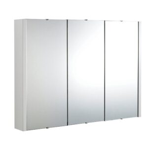 900mm 3 Door Mirror Cabinet - Gloss White