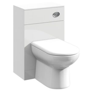 500mm Toilet Unit 300mm Deep - Gloss White