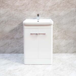 Modern 600mm Waterproof Basin Unit White