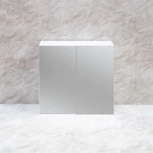 Classic 600mm Waterproof Mirror Cabinet White